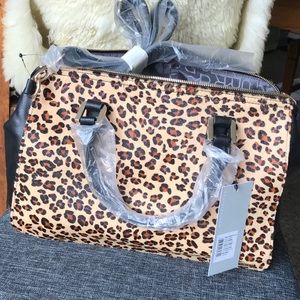 NEW - Kenneth Cole Reaction Satchel Leopard/Black
